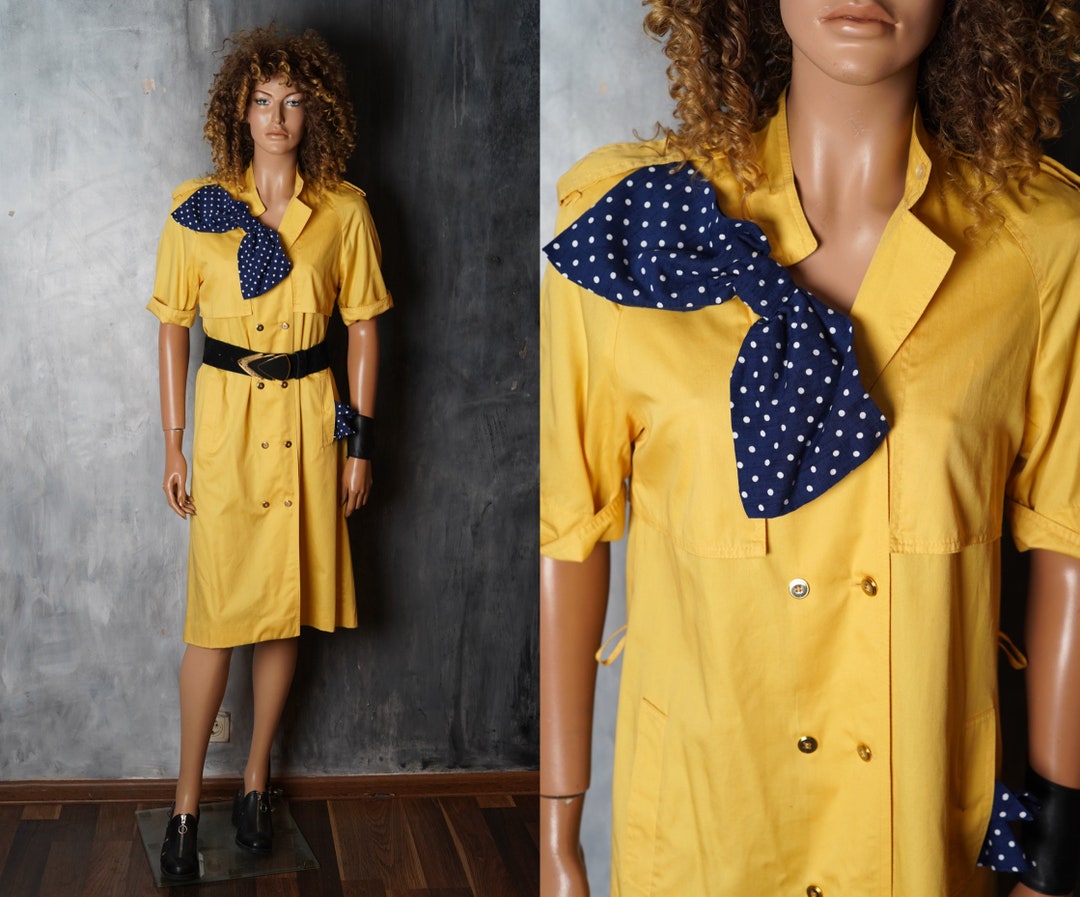 Yellow Printed Sleeveless Straps Vintage Dress