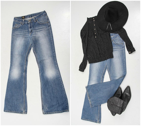 Vintage Lee Jeans / 90s Blue Jeans / Faded Denim J