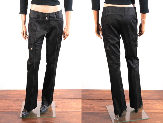 Women's Cargo Jeans, Black & Low Rise Cargo Pants