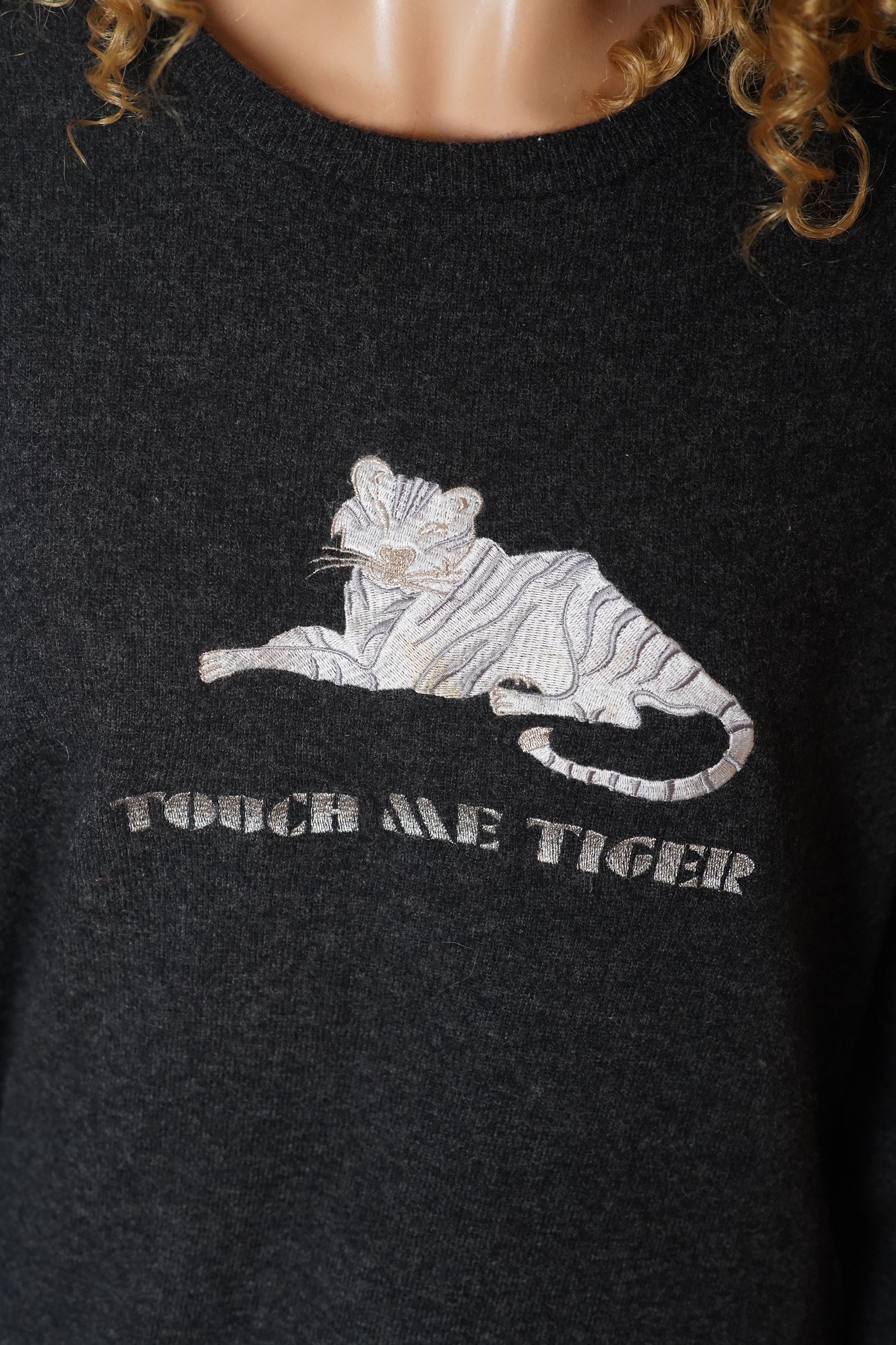 Vintage 90s Angora Wool Tiger Sweater - Dolores Long Pullover - Etsy