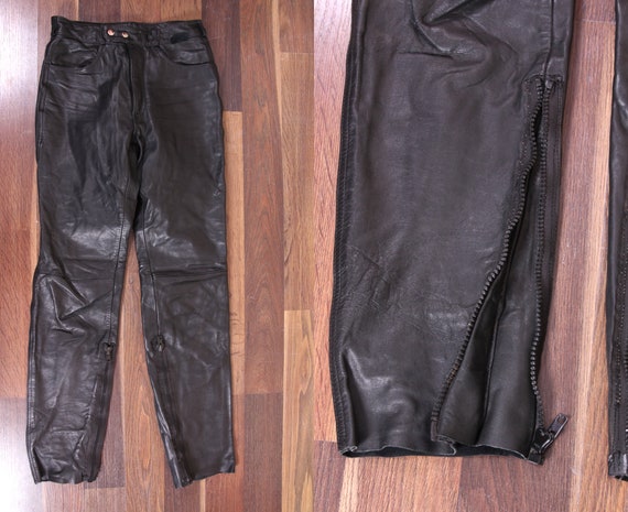 Pantalon Cuir Moto Vintage