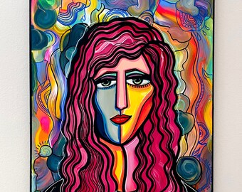 Zoey origineel schilderij | Vrouwelijke abstractiecollectie