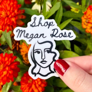 Shop Megan Rose Logo Vinyl Sticker | Abstract Face Art | Feminine Abstraction Collection