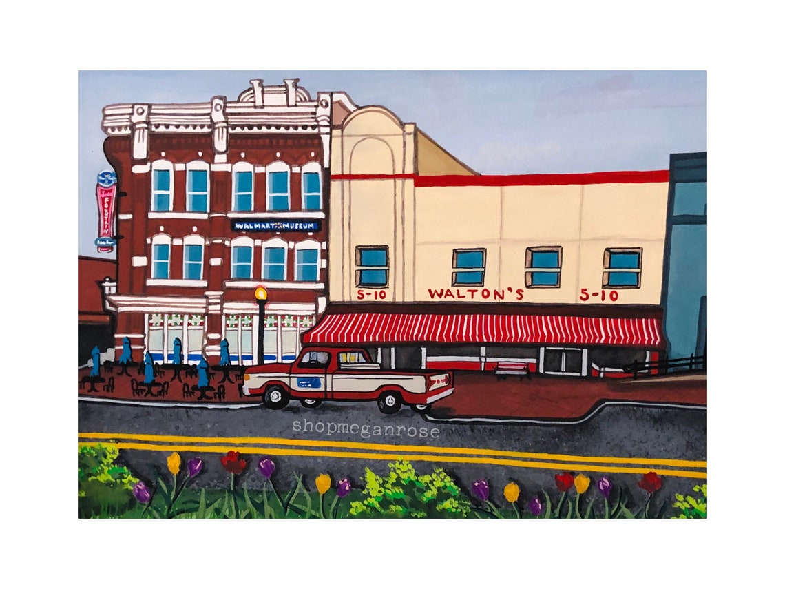 Bentonville Arkansas Art Print Etsy