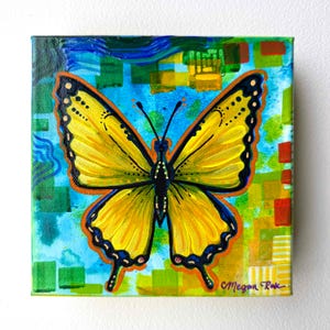 Bonjour, Butterfly! #4 Original Painting | Butterfly Acrylic Painting