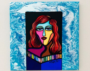 Lisa origineel schilderij | Vrouwelijke abstractiecollectie