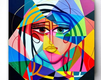 Caleidoscoop ogen origineel schilderij | Collectie vrouwelijke abstractie