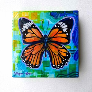 Bonjour, Butterfly! #1 Original Painting | Butterfly Acrylic Painting