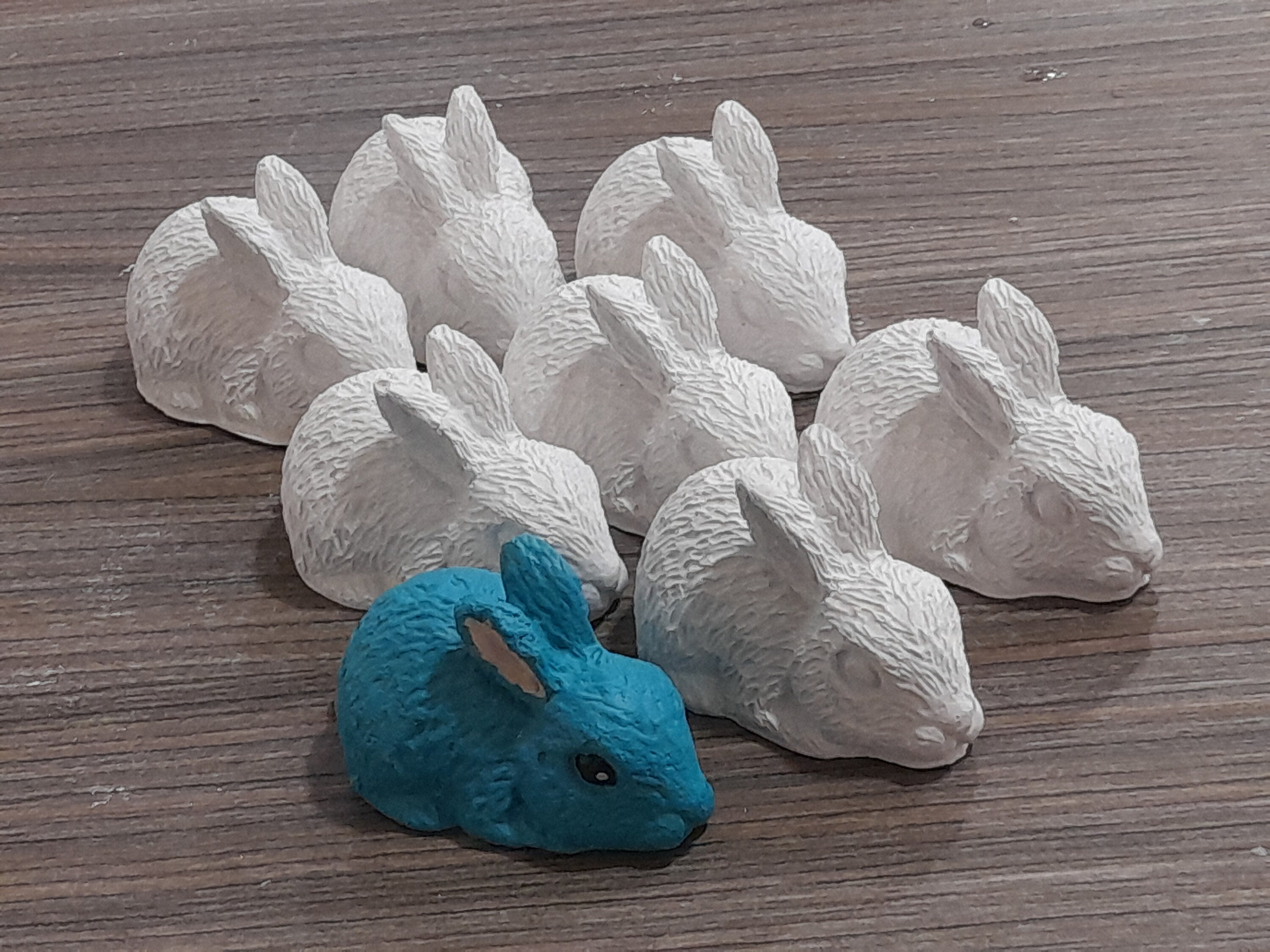 Plaster Figure of a Rabbit to Color, Plaster Rabbit Figure Ready to ...