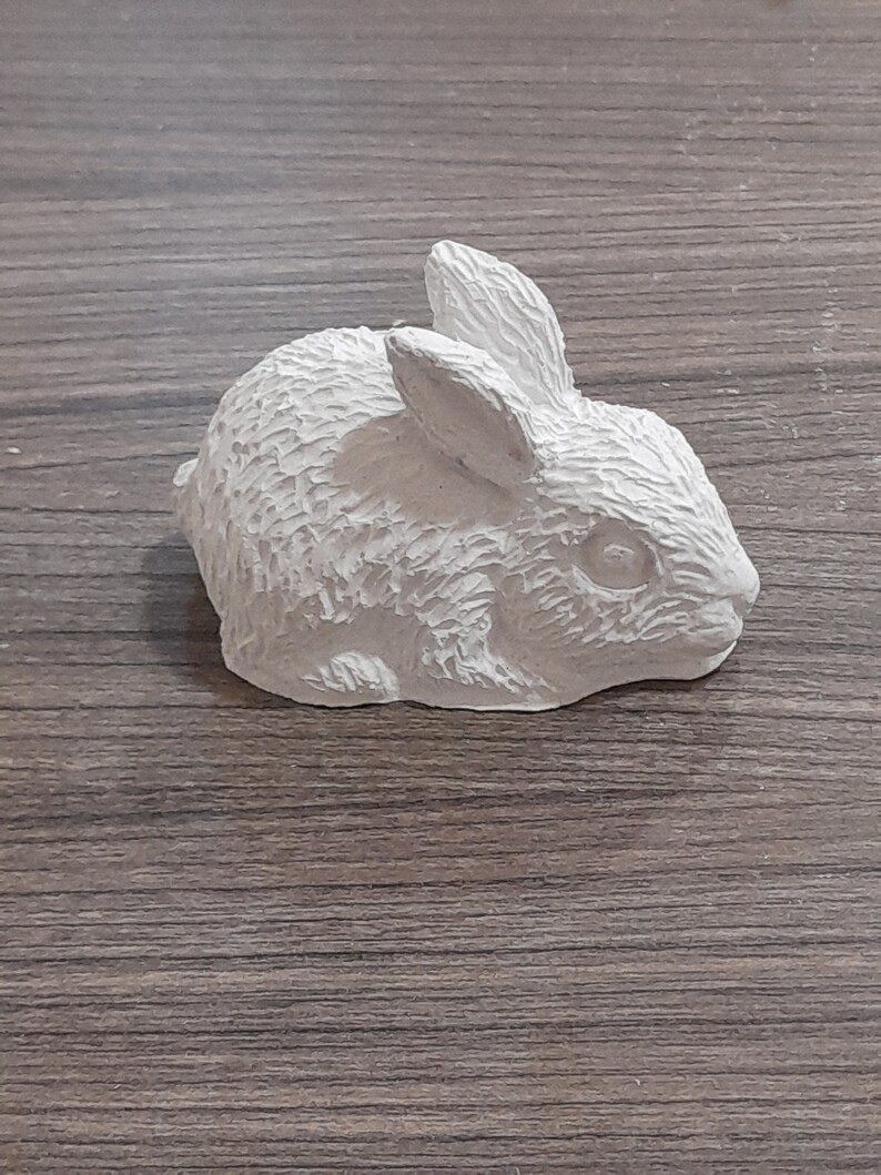 Plaster Rabbit Statue Plaster Figure of a Rabbit to Color, Plaster Rabbit Figure Ready to ...