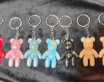 Gummy Bear Keychain, Colorful Epoxy Resin Jewelry Accessory, Fun Bag Charm for Kids & Teens Gift