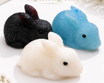 Hasen-Schreibtischfigur, handgefertigte Hasenfigur aus Kunstharz, niedliche Schreibtischdekoration, Geschenk für Tierliebhaber