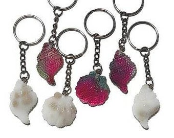 Keychain Resin Art Epoxy , Keychain shell, handmade key ring