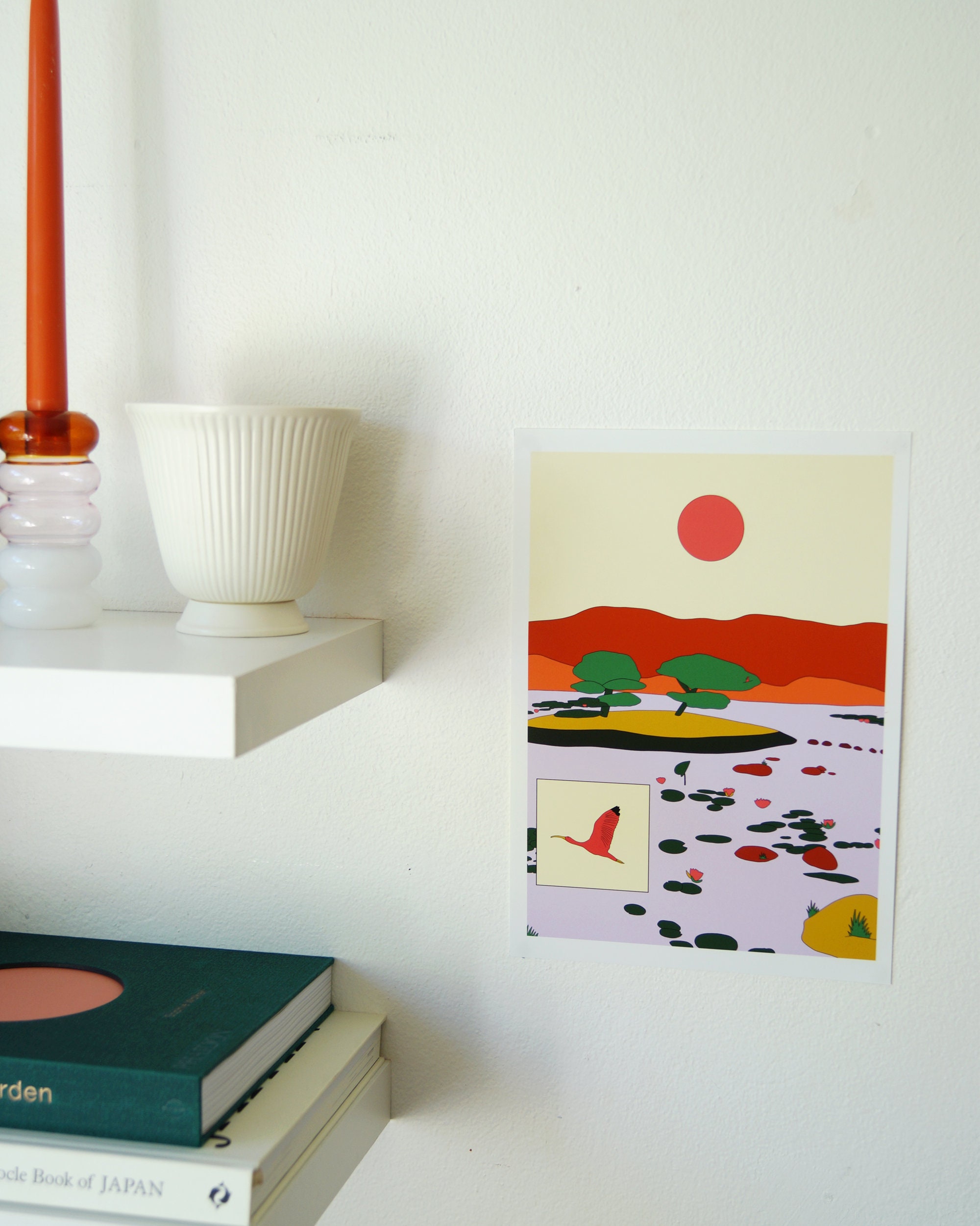 Japanese Wall Art Japanese Garden Wall Art Water Lily | Etsy