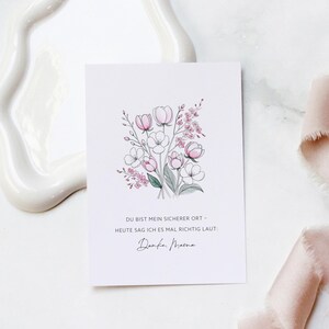 Karte zu Muttertag SAKURA – Muttertagskarte mit Blumenmotiv | Karte zum Danke sagen für Mama | Geschenkidee für die beste Mama der Welt