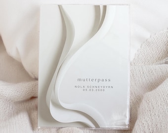 Personalized maternity pass cover – NOLA – modern design for stylish moms, protective cover with name, gift for expectant moms