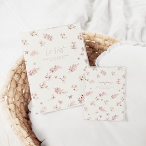 Set U-Heft und Impfpass personalisiert ROSIE, Geschenk zur Geburt, Schutzhülle mit Namen, Geschenkidee für Babys, Vorsorgeheft Hülle