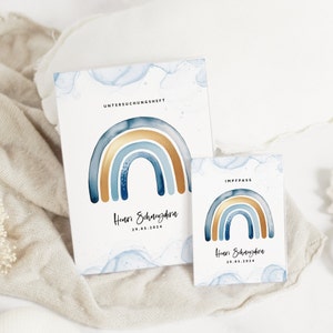 Set U-Heft und Impfpass personalisiert HENRI, Geschenk zur Geburt, Schutzhülle mit Namen, Geschenkidee für Babys, Uheft Hüllen für Junge