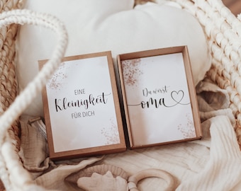 Schwangerschaft verkünden mit der Geschenkbox "BLUSH", du wirst Oma, du wirst Tante, du wirst Papa