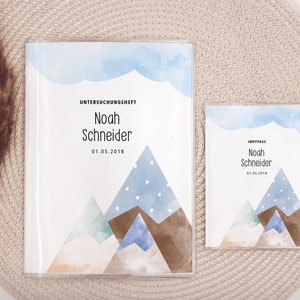 Set U-Heft und Impfpass personalisiert "Berge" ,, bitte Produktdetails lesen