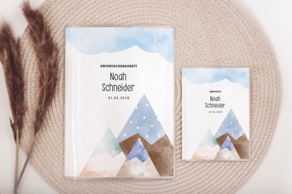 Set U-Heft und Impfpass personalisiert "Berge" ,, bitte Produktdetails lesen