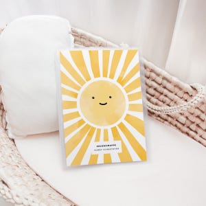 Personalisierte Mappe SUNNY mit fröhlicher Sonne – Geschenk zur Einschulung – Mappe für Zeugnisse, Urkunden & Dokumente, 20 Klarsichtfolien