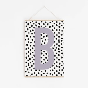 Buchstaben Poster A3  "Bunter Buchstabe Punkte",