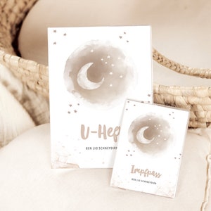 Set U-Heft und Impfpass personalisiert MOON, bitte Produktdetails lesen