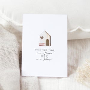 Muttertagskarte HOME – liebevolle Karte für Mama mit Spruch | Geschenkidee zum Muttertag für Mamas Herz  | Grußkarte für Herzmensch