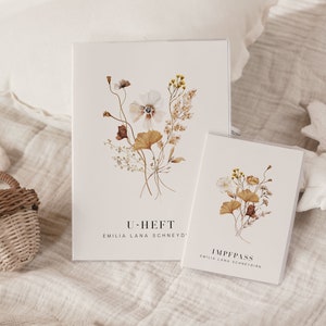 Set U-Heft und Impfpass personalisiert BLOOM, bitte Produktdetails lesen
