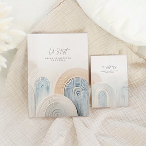 Set U-Heft und Impfpass personalisiert OSKAR, Geschenk zur Geburt, Schutzhülle mit Namen, Geschenkidee für Babys, Vorsorgeheft Hülle