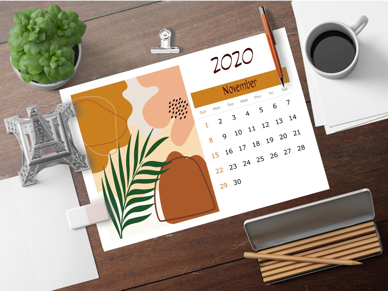 Boho Calendar 2021 Wall Calendar Illustration Minimalist Etsy