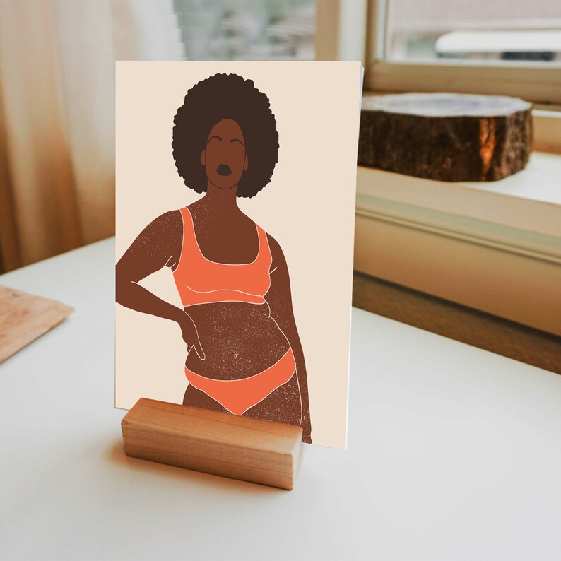 wallpapers Curvy Black Woman Art thick afro girl wall art brown body