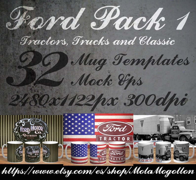 FORD PACK 1 Mug Templates and Mock Ups 2480x1122px 300DPI