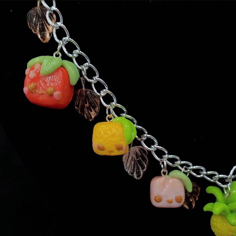 Kawaii Fruits charm necklace
