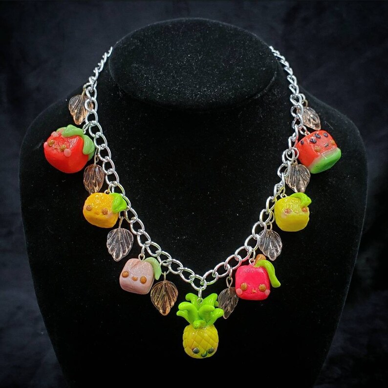Kawaii Fruits charm necklace