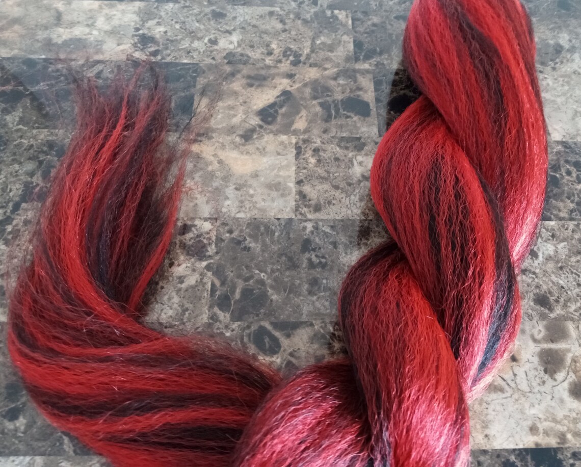 Red & Black Ponytail Red Ponytail Cosplay Hair Festival - Etsy