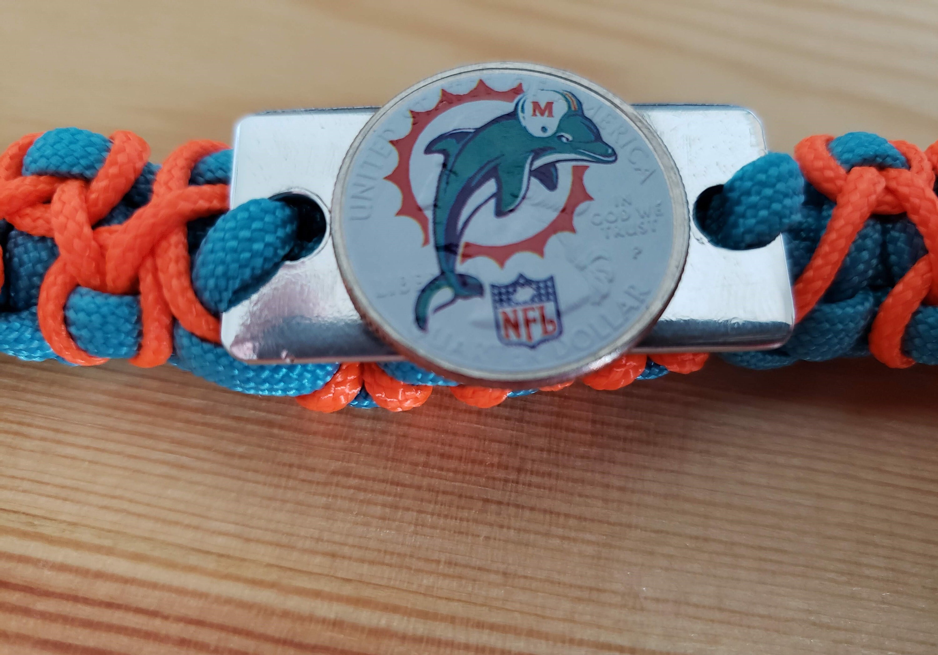 NFL Licensed Coin Miami Dolphins paracord bracelet Etsy