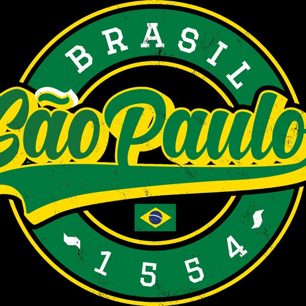 Brasil Sao Paulo png Digital Download Sublimation Screen Design Graphic T-shirt Mug Hat face mask