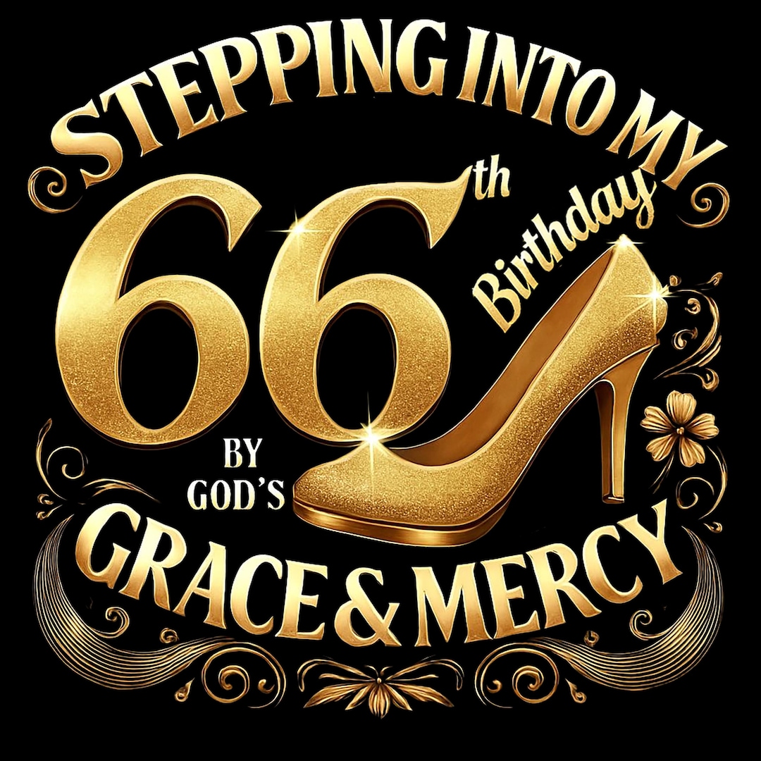 66th Birthday Png Sublimation Design Download, Birthday Party Png ...