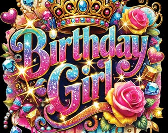 Birthday queen png sublimation design download, birthday party png, birthday png design,birthday png, sublimate design download gift 300 dpi