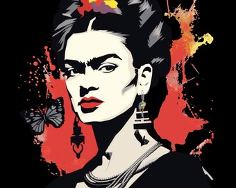 Frida png Digital Download Sublimation Screen Print Design Graphic popular trending for art png design clipart