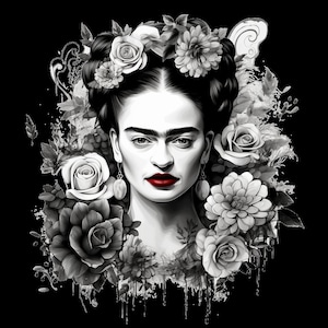 Frida png Digital Download Sublimation Screen Print Design Graphic popular trending for art png design