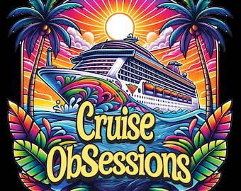 Cruise Ob Watercolor PNG | Tropical Sublimation | Vacation Digital Download | Trendy Travel Design Popular Cruise Ship PNG