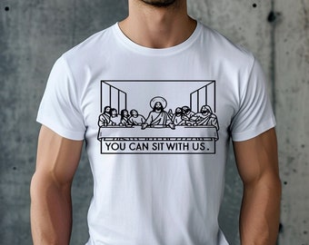 Divine Christian: Jesus Last Supper Disciples Sublimation Design - Faith Shirt PNG Digital Download - Inspirational Religious Artwork png