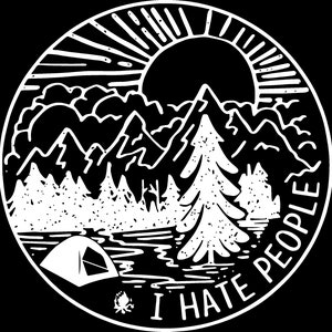 I hate people png camping outdoor Digital Download Sublimation Screen Print Design Graphic popular png