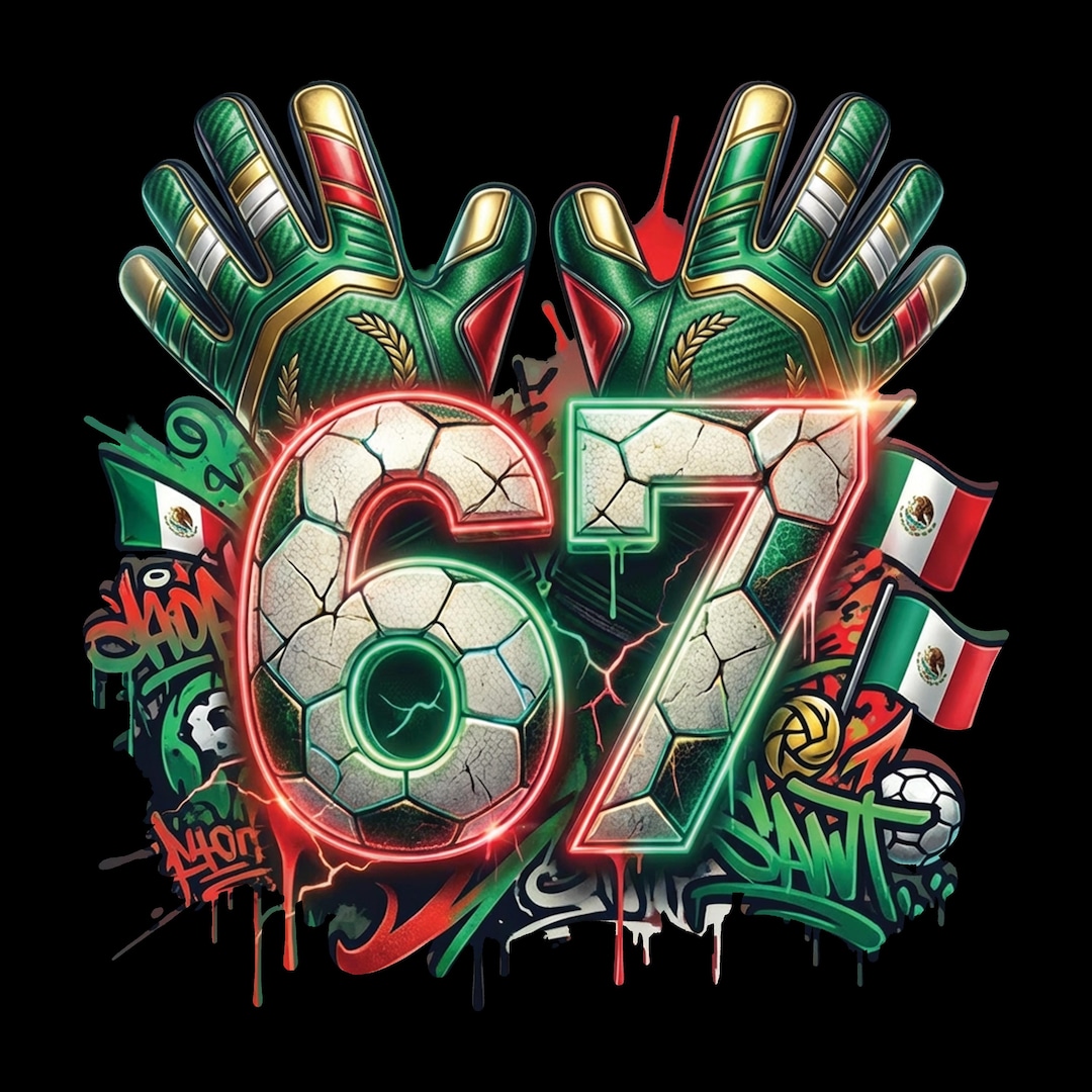 67 Soccer Number PNG Football Street Style ,six Seven Funny Gen Alpha ...