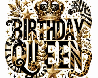 Birthday queen png sublimation design download, birthday party png, birthday png design,birthday png, sublimate design download gift 300 dpi