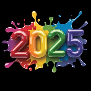 Gelukkig nieuwjaar 2025 digitale download png, sublimatieontwerp voor sweatshirts, oudejaarsshirt png, nieuwjaarsbord, ornament 2025