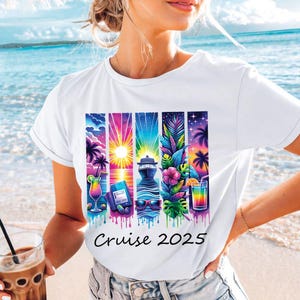 Cruise 2025 Watercolor PNG | Tropical Sublimation | Vacation Digital Download | Trendy Travel Design Popular Cruise Ship PNG